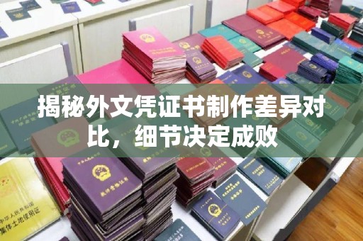 营口揭秘外文凭证书制作差异对比，细节决定成败