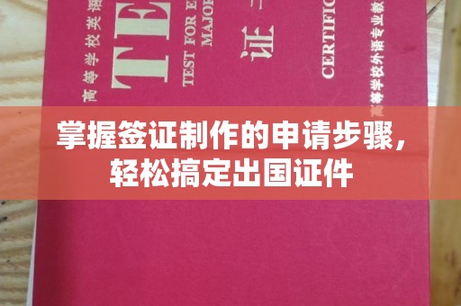 营口掌握签证制作的申请步骤，轻松搞定出国证件